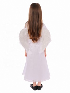 Eleganti Costumi da Angelo per Bambine, Abito Bianco con Ali per Spettacoli e Halloween, Vestiti per Cosplay - Product Image 3