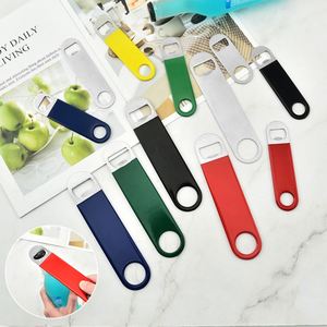 Sublimation personnalisée en acier inoxydable, lame de barre d'ouverture Ouvre-bouteille de bière plat vierge de marque noire personnalisée pour bar/ - Product Image 1