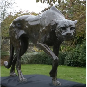 Décoration de jardin d'extérieur, statue de <span class=keywords><strong>panthère</strong></span> en métal grandeur nature, statue de <span class=keywords><strong>panthère</strong></span> <span class=keywords><strong>noire</strong></span> en bronze, sculpture à vendre - Product Image 3