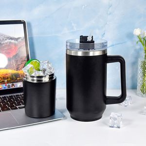 Vaso Térmico Personalizado 2 en 1 de 40 oz, de Acero Inoxidable, con Aislamiento al Vacío para Bebidas Frías y Calientes, con Asa - Product Image 2