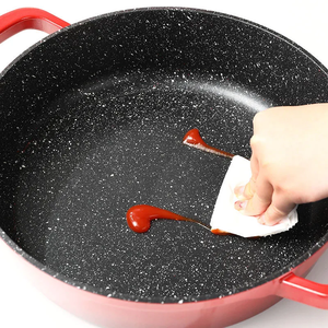 <span class=keywords><strong>Olla</strong></span> para Sopa Poco Profunda de Aluminio de 28 cm con Revestimiento de Esmalte Cerámico Antiadherente, Producción Rápida para Cocina, para Preparar Caldos y Sopas - Product Image 4