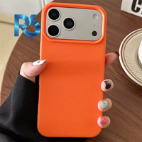 Coque de téléphone portable en silicone magnétique, texture cuir mat soyeux, prix de gros, pour iPhone 11-17, série complète
