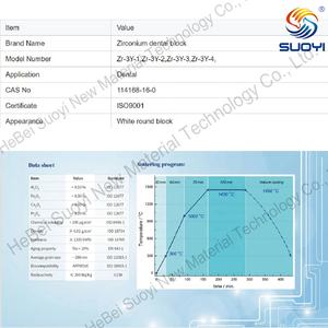 3D ซี่บล็อกเซอร์โคเนียทันตกรรมหลายชั้นวัสดุเซรามิกเซอร์โคเนีย/แคด/แคมระบบเซอร์คอนซาห์น - Product Image 4