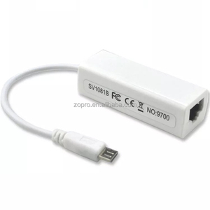 Có dây cáp mạng chuyển đổi màn hình phẳng máy tính OTG <span class=keywords><strong>Ethernet</strong></span> <span class=keywords><strong>Adapter</strong></span> Micro USB giao diện chuyển đổi RJ45 giao diện <span class=keywords><strong>Card</strong></span> mạng - Product Image 1