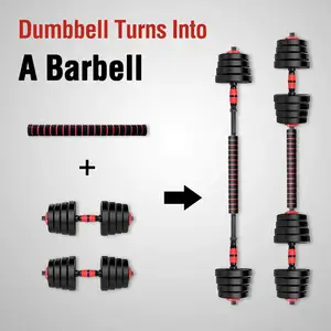 Dambıl gücü eğitim kolları 20KG 25Kg Dumbells Set ayarlanabilir halter kilo kaybı halter erkekler için spor