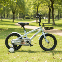 Vélo Enfant en Gros pour Garçons et Filles de 2 à 12 Ans, en Acier, avec Panier, 12 Pouces, Monovitesse, Vélo à Pédales pour Bébé avec Roues d'Apprentissage