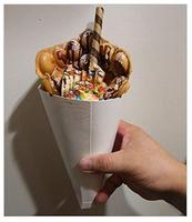 Sacs d'emballage en papier à emporter, 50 pièces, emballage de hong kong œuf waffle à bulles, emballage en papier