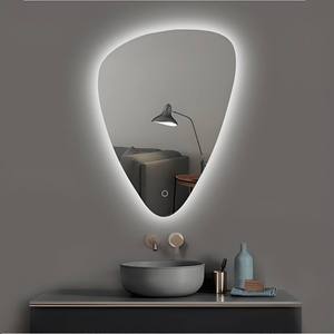 Modern Art Deco Design Smart LED Mirror with Touch <b>Switch</b> Anti-Fog Wall Mounting for Bathroom & Bedroom Use - Product Image 3