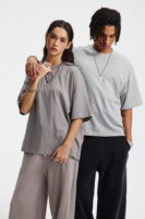 T-shirt unisexe oversize de luxe, coupe carrée, 275G, tendance, basique, style crop top, personnalisable, vente en gros