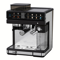 Machine à café électrique semi-automatique italienne Starlux avec broyeur, chauffage isolé, nettoyage automatique, distributeur de lait, boîtier en plastique 3-5