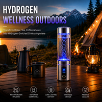 Bouteille d'eau portable riche en hydrogène avec écran LCD polyvalent 3000ppb, infuseur céramique 3 étapes pour plusieurs boissons, générateur SPE PEM