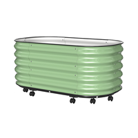 Planter Beroda Ramah Lingkungan, Tahan Lama, Sistem Penyiraman Otomatis, Ringan, Bergaya Modern Farmhouse, Berlapis Galvanis