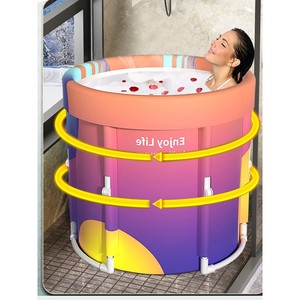 Folding Bathtub Adult Size Multifunctional Portable <b>Bath</b> Tub For Home Use With <b>Storage</b> Design - Product Image 1