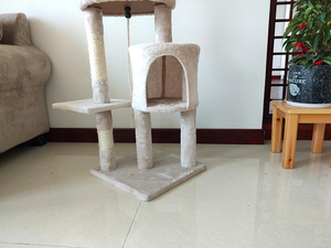 Rascador de mascotas de alta calidad <span class=keywords><strong>casa</strong></span> torre Condo gato árbol con Bola de Pelo juguete - Product Image 4