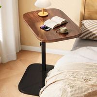 Table d'appoint carrée réglable en hauteur, table de bout de canapé, table basse de salon, table de chevet rotative pour chambre à coucher et dortoir, portable