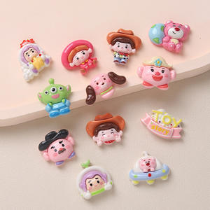 Dessin animé chiot cosmique Robot Cowboy shérif monstre à trois yeux breloques bricolage résine accessoires ornements indésirable coque de téléphone décorations - Product Image 4