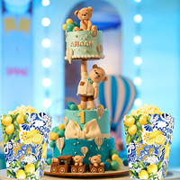 Boîtes à popcorn sur le thème des motos personnalisées, boîtes à bonbons, boîtes à collations pour fêtes d'enfants, décoration de fête