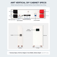 Paquete de Baterías DIY Vertical de 51.2V 280Ah 314Ah 16KWh con Celdas Prismáticas LiFePO4 para Almacenamiento Solar Doméstico con BMS Inteligente