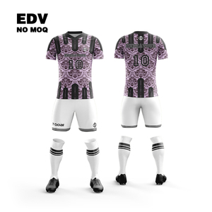 เสื้อฟุตบอลยืดหยุ่นสูง ชุดทีมฟุตบอล ออกแบบเองได้ ระบายอากาศ แห้งเร็ว สำหรับการแข่งขันในโรงเรียน - Product Image 5
