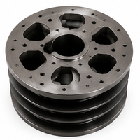 Grande poulie à courroie multi-creuses robuste |   Grande roue de transmission industrielle usinée CNC, service OEM personnalisé