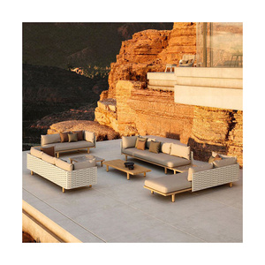 Élégant En Forme De L Mobilier De Salon Extérieur En Aluminium Base Coin Canapés De <span class=keywords><strong>Jardin</strong></span> - Product Image 1