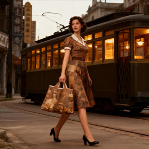 Sac fourre-tout en polyester avec collage <span class=keywords><strong>de</strong></span> journaux vintage, imprimé <span class=keywords><strong>agence</strong></span> <span class=keywords><strong>de</strong></span> détectives rétro, sac <span class=keywords><strong>de</strong></span> courses esthétique grande capacité à ouverture supérieure - Product Image 2
