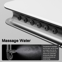 Ensemble de douche thermostatique populaire en laiton, 6 fonctions, effet pluie, avec affichage numérique de la température