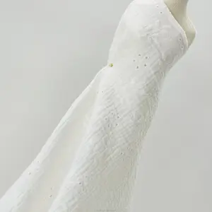 Kadın elbise kuşgözü için % 100% pamuk işlemeli