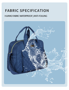 Sac à langer multifonctionnel pour maman, sac de voyage, sac à main tendance, imperméable, grande capacité, sac à langer pour bébé 4 pièces - Product Image 4