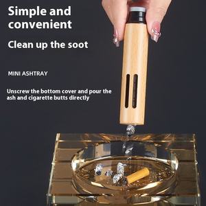 H033 Portable <b>Car</b> <b>Ashtray</b> Anti-Drop, Self-Storage Design, Outdoor/Travel Essential Factory Direct - Product Image 3