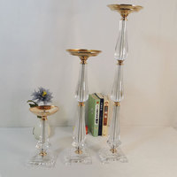 Vente en gros Support de fleurs en or Lustre de mariage Pièce maîtresse pour tables de réception Fournitures de mariage