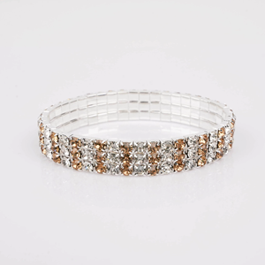 <span class=keywords><strong>Bracelet</strong></span> élastique tendance à <span class=keywords><strong>3</strong></span> <span class=keywords><strong>rangs</strong></span> de cristaux, fait main, N26526 - Product Image 3