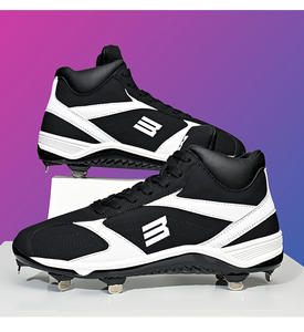 Zapatillas de béisbol unisex profesionales con tacos metálicos, duraderas, antideslizantes, con púas metálicas para entrenamiento y competición en campos de césped al aire libre - Product Image 2