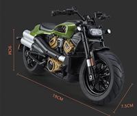 Moto Harley 1:12 moulée sous pression avec ornement de direction de roue avant sonore et lumineuse modèle en métal modèle en alliage de moto