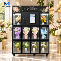 Distributeur automatique de fleurs en libre-service, casier réfrigéré pour bouquets, fonctionnement 24h/24 et 7j/7