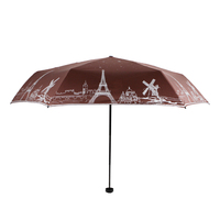 Parapluie léger pliable à double usage (soleil et pluie), apparence compacte et élégante, structure portable pour un usage quotidien