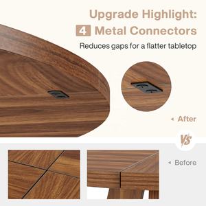 Mesa de comedor redonda Tribesigns, mesa de cocina de madera para comedor, mesas de comedor de 47 "para 4 adultos, mesa de cena de granja - Product Image 4