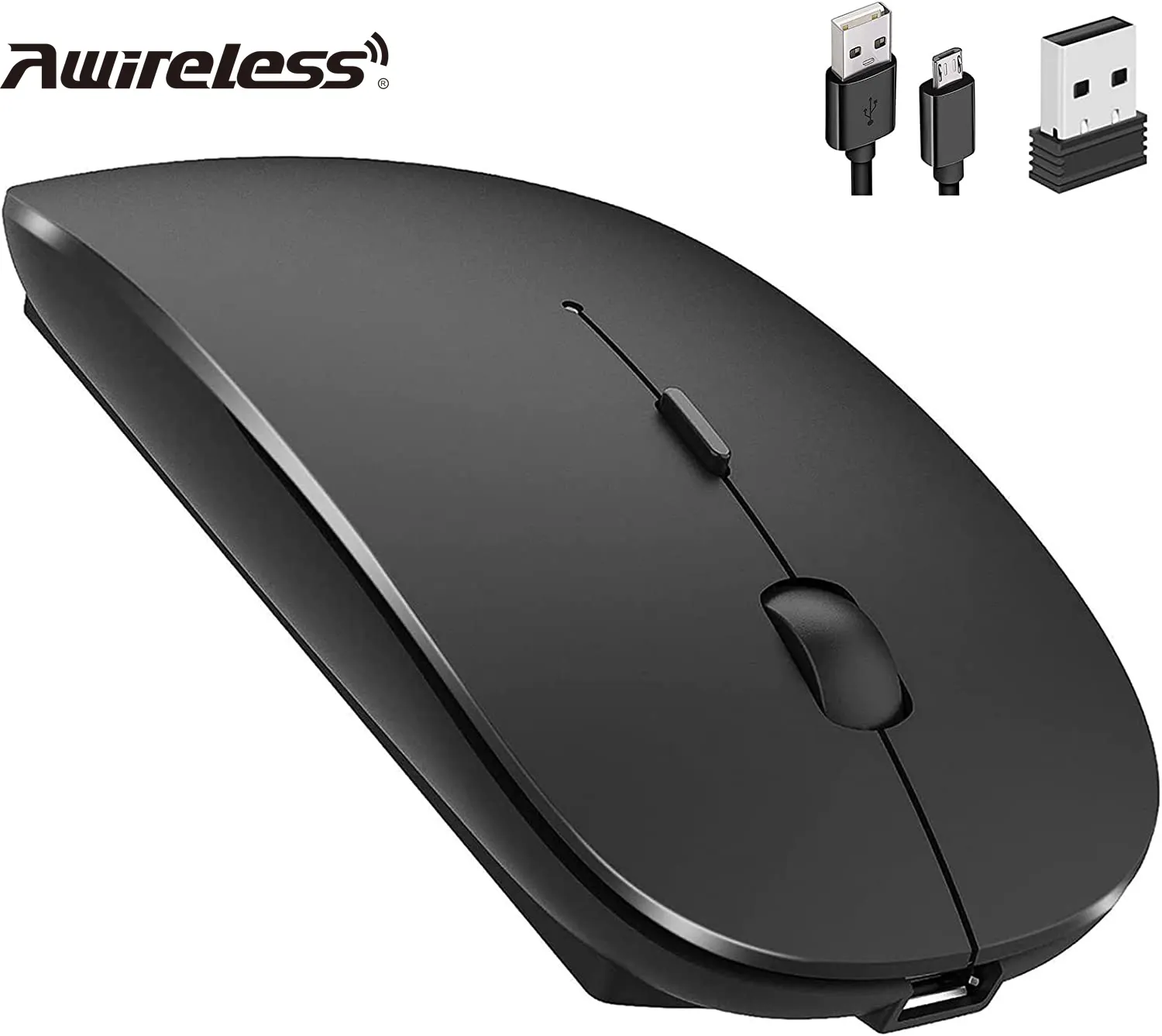 High Quality Wireless Mouse BT 2.4Ghz Rechargeable Mouse Ergonomic Wireless Mouse For Comput laptop PC Tablet