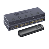 Télécommande à boutons chauds pour commutateur 5-en-1 8K60 Hardrock Metal, certifiée FCC CE ROHS, moule privé, Chine HEN