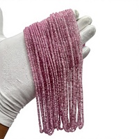 JAIPURI GEMS Natürlicher Rosa Saphir Edelstein Facettierte Rondell-Perlen 3mm 5mm Hochwertige Saubere Materialien Schmuckherstellung 50+ Jahre Erfahrung