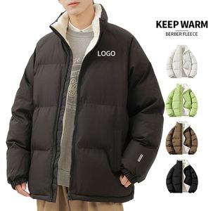 เสื้อโค้ทขนเป็ดแบบหนาสำหรับผู้ชายแฟชั่นใหม่ OEM สำหรับฤดูใบไม้ร่วงและฤดูหนาว ผลิตจากผ้าโพลีเอสเตอร์ขนแกะ ระบายอากาศได้ดี มีซิป สวมใส่สบายและให้ความอบอุ่น - Product Image 2