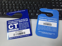 Permis de stationnement pour visiteurs sans obstruction de vue, mini-étiquettes suspendues en PVC étanche, couleur intégrale, double face, CR80
