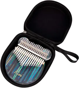 Kimi Kalimba acrilico 17 tasti trasparente pollice pianoforte con accordatore martello Gig Kalimba custodia manuale regalo, acrilico Kalimba