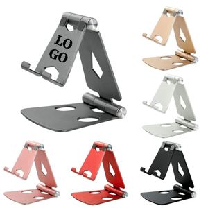 Soporte de Metal para Teléfono con Logotipo Personalizado, Soporte Ajustable de Aluminio para Celular con Orificio para Carga, para Escritorio - Product Image 1