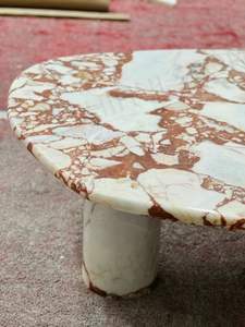 Table d'appoint en marbre Calacatta Volia <span class=keywords><strong>rouge</strong></span> <span class=keywords><strong>chinois</strong></span> de luxe SHIHUI, taille personnalisée, design moderne pour la maison, villa, salon, meubles - Product Image 4