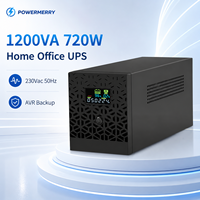 Alimentation sans interruption (ASI) 1200VA 720W pour bureau à domicile, 230Vac 50Hz, avec régulateur de tension automatique (AVR) et batterie au plomb-acide, pour ordinateur de bureau, routeur, serveur – Sûre et fiable