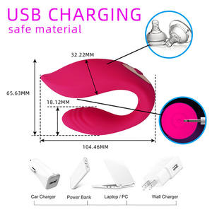 Oeuf de couple invisible en forme de <span class=keywords><strong>U</strong></span> jouet sexuel télécommande sans fil massage vaginal vibrateur vibrant point G stimulateur clitoridien - Product Image 3