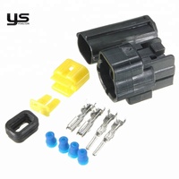 Kit konektor listrik otomotif antiair, Set steker 1 2 3 4 Pin pria wanita untuk truk sepeda motor kabel OEM