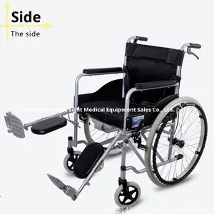 Scooter de mobilité pliable léger pour fauteuil roulant en acier portable âgé Fractures de jambe réglables Commode multifonctionnelle - Product Image 2