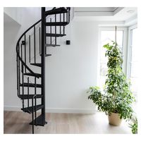 Escalier en colimaçon sur mesure, structure en acier, marches en bois massif, haute résistance, design moderne pour villa, appartement, école, hôpital